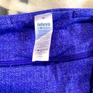 Girl Ivivva legging blue size 10